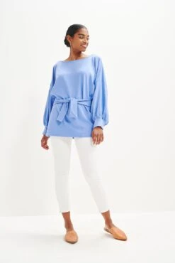 Fleur Reverie Terry Sweatshirt - Sky 7 Fleur Reverie Terry Sweatshirt - Sky -AGOLDE Style 0076 Nour Zero Waste Sweatshirt Sky 2139 web 73bf4a1b 79a9 43f2 8022 cb0bfb991a59