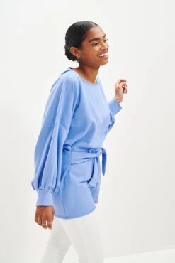 Fleur Reverie Terry Sweatshirt - Sky 8 Fleur Reverie Terry Sweatshirt - Sky -AGOLDE Style 0076 Nour Zero Waste Sweatshirt Sky 2188 web 95f135f8 adfb 4455 bd87 51fa22324887