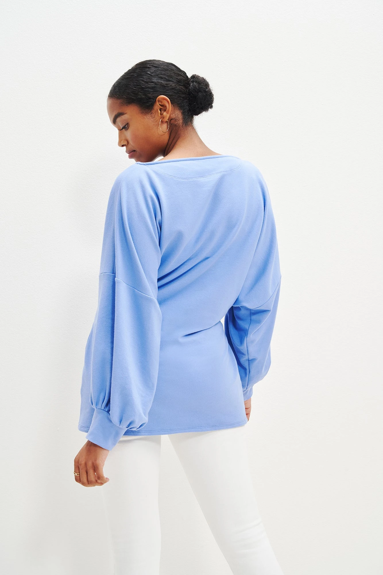 Fleur Reverie Terry Sweatshirt - Sky 5 Fleur Reverie Terry Sweatshirt - Sky - Image 5
