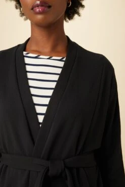 Trinity Luxe Fleece Cardigan - Black -AGOLDE Style 0080R1 Trinity Black 5