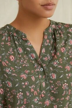 Renata Ecovero Blouse -AGOLDE Style 0142RenataLagoGreen 2616 web