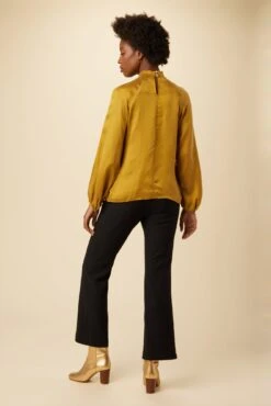 Papillon Cottonseed Cupro Blouse - Gold -AGOLDE Style 0156 Papillon Gold 3