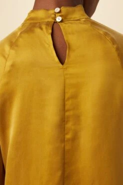 Papillon Cottonseed Cupro Blouse - Gold -AGOLDE Style 0156 Papillon Gold 5