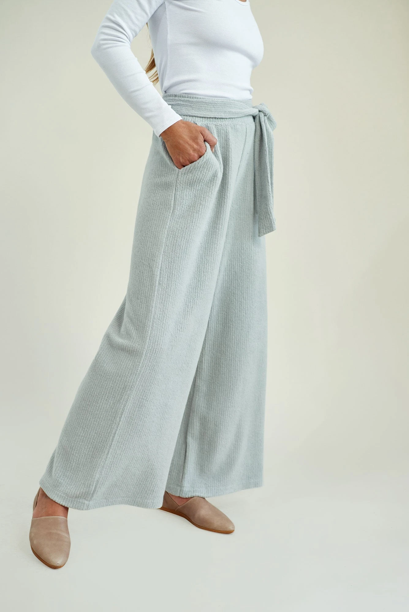 Coco Cloud Rib Pants - Dove - ReAmour 2 Coco Cloud Rib Pants - Dove - ReAmour - Image 2
