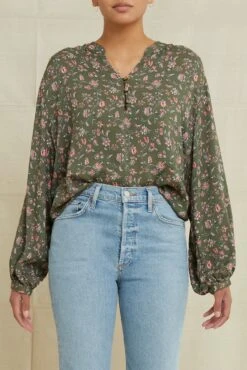 Mai Ecovero Blouse - Lago Green