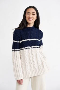 Sena Wool Sweater - Ivory Navy Stripe - ReAmour -AGOLDE Style 0214 Sena Ivory Navy Stripe 0552 web 93f07f2a b55b 425c 9013 013d0c69fd8c