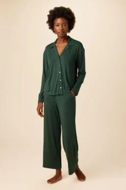 Phillipa Dream Knit Pajama Top - Darkest Spruce -AGOLDE Style 0235 Philipa Darkest Spruce1 4