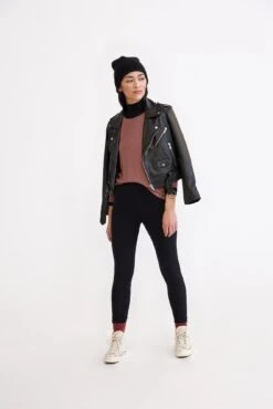 Magda Dream Rib Leggings -AGOLDE Style 0260 Magda Dream Rib Black 1759 web