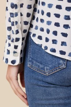 Bixby Washable Silk Blouse - Squared Up White -AGOLDE Style 0263 Bixby Squared Up White 4