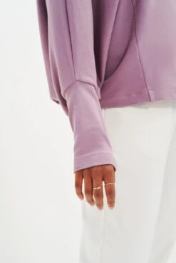Dominique Reverie Terry Sweatshirt - Lavender - ReAmour -AGOLDE Style 0271 Dominique Reverie Terry Lavender 1150 web f64749db fe89 4f40 aac7 9e3126c3ab96
