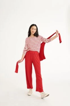 Willow Paris Rib Pants - Zinnia -AGOLDE Style 0296 Marley Red Stripe 0805 web a814a577 cb09 4af1 889e 03bd3098946e