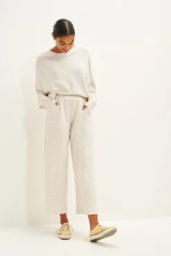 Willow Scallop Knit Pants -AGOLDE Style 0327 Willow Scallop Natural Birch 1759 web