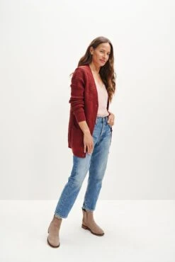 Esme Organic Cotton Cardigan - ReAmour -AGOLDE Style 0373 Esme Cardigan Sumac 0370 web 3f430b68 1c77 4e97 b041 a06e7085901d