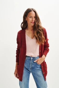 Esme Organic Cotton Cardigan - ReAmour -AGOLDE Style 0373 Esme Cardigan Sumac 0380 web 3704dca1 c751 4f7d ae2b 3a786f6596cc