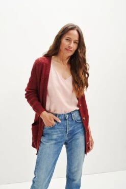 Esme Organic Cotton Cardigan - ReAmour -AGOLDE Style 0373 Esme Cardigan Sumac 0391 web aaccc97d 3796 4e0d b1f1 434e3421d862