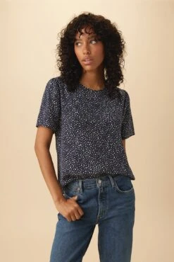 Odilia Washable Silk Blouse - Trieste Dot