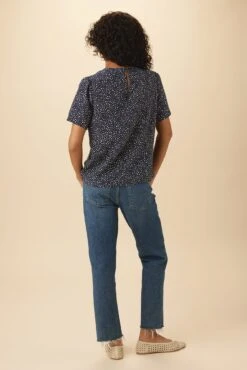 Odilia Washable Silk Blouse - Trieste Dot -AGOLDE Style 03 10175 Odilia Silk Trieste Dot 3