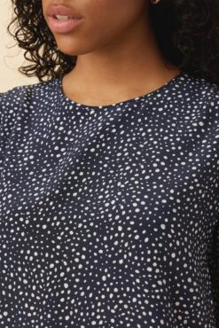 Odilia Washable Silk Blouse - Trieste Dot -AGOLDE Style 03 10175 Odilia Silk Trieste Dot 4