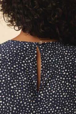 Odilia Washable Silk Blouse - Trieste Dot -AGOLDE Style 03 10175 Odilia Silk Trieste Dot 5