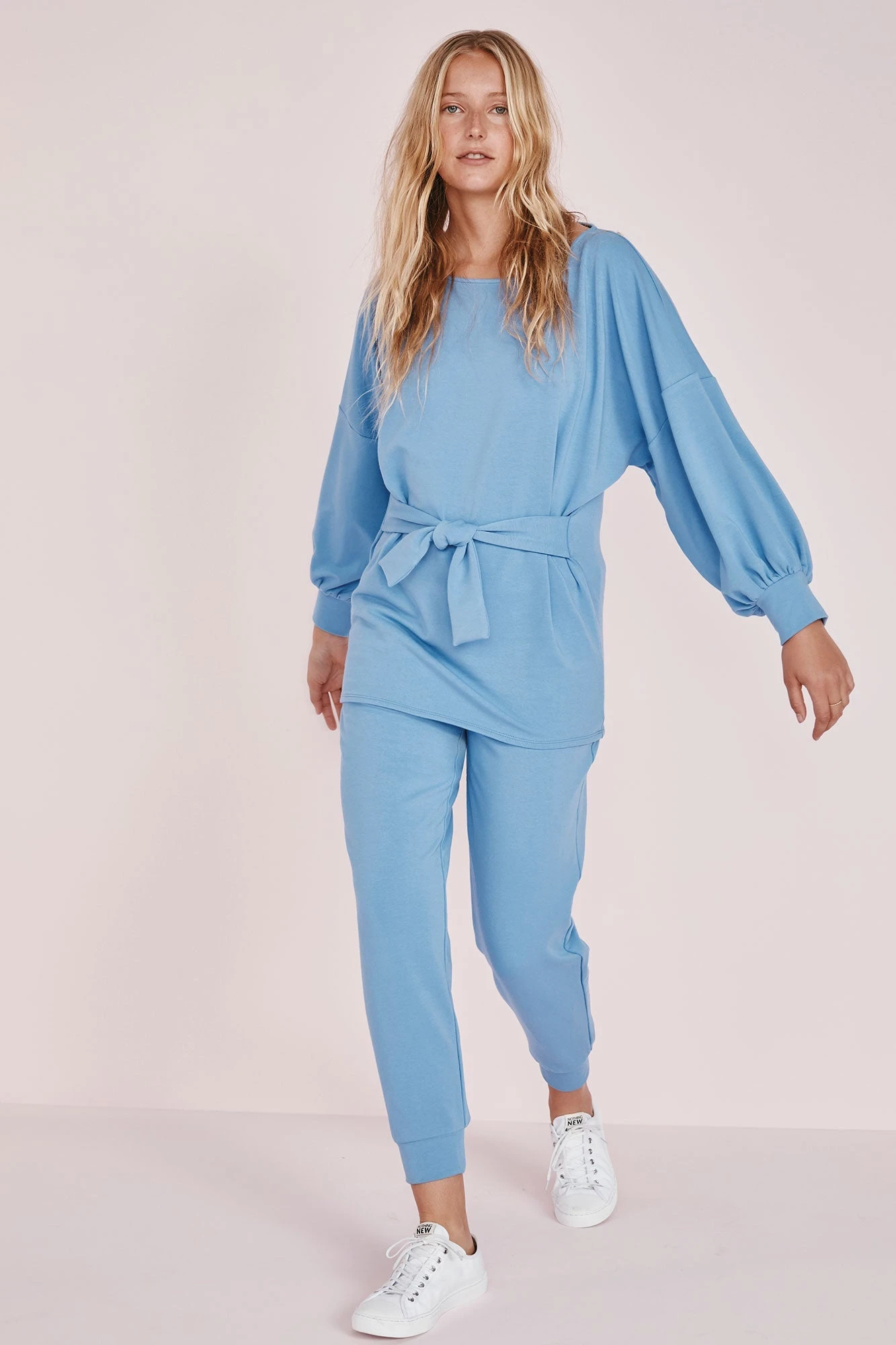 Fleur Reverie Terry Sweatshirt - Sky 1 Fleur Reverie Terry Sweatshirt - Sky