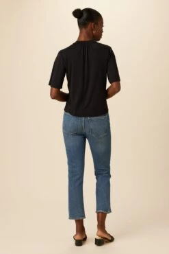 Raya Dream Knit Top - Black -AGOLDE Style 0436 Raya Black 3