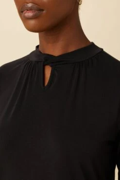 Raya Dream Knit Top - Black -AGOLDE Style 0436 Raya Black 4