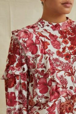 Clara Ecovero Blouse - Elsinore Floral -AGOLDE Style 0485ClaraElsinoreRed 7534 web a52387ad 2ffb 408f a593 a4354c34dfba