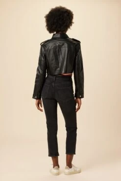 Deadwood Bella Cropped Leather Jacket - Black -AGOLDE Style 04 Deadwood Bella Jacket 8