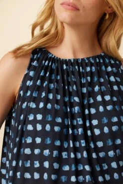 Floret Silken Modal Tank - Squared Up Black -AGOLDE Style 0503 Floret Squared Up Black 4