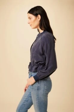 Roux Mixed Cupro Jacket - Ocean -AGOLDE Style 0515 Roux Ocean 2