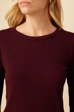 Dia Paris Rib Top - Plum -AGOLDE Style 0524 Dia Plum 4