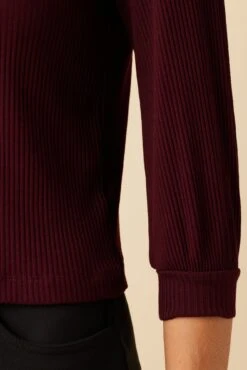 Dia Paris Rib Top - Plum -AGOLDE Style 0524 Dia Plum 5