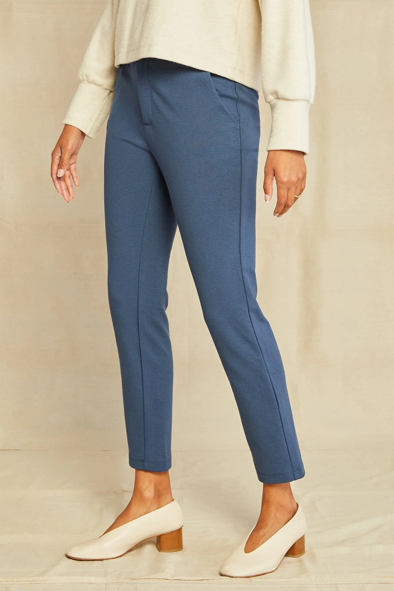 Graziella Ponte Twill Pants - Azure - ReAmour 3 Graziella Ponte Twill Pants - Azure - ReAmour - Image 3