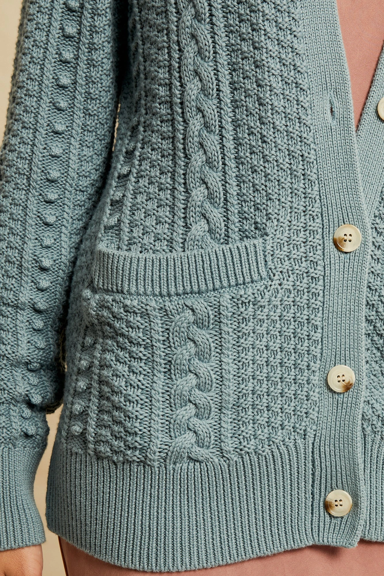 Minka Organic Cotton Cardigan - Blue - ReAmour 5 Minka Organic Cotton Cardigan - Blue - ReAmour - Image 5