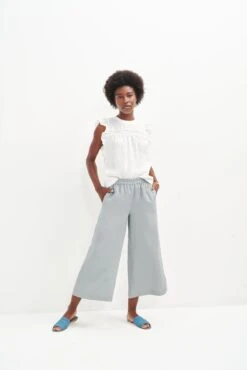 Salice Linen Pants - Eucalyptus