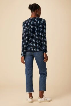 Kaya Washable Silk Blouse - Squared Up Black -AGOLDE Style 05 8509R1 Kaya Squared Up Black 3