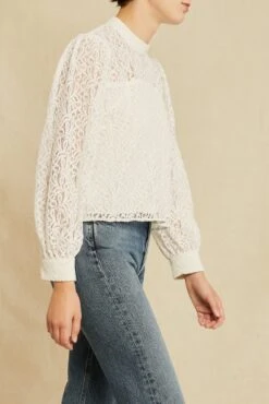 Mathea Upcycled Lace Top - Ivory -AGOLDE Style 0610 Mathea Ivory 1706 web 5af064bd 5fe0 497d b430 93184f656c5b