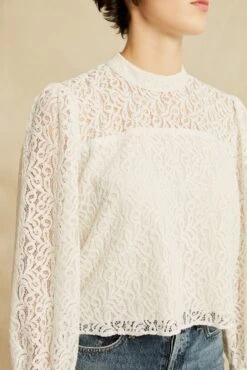 Mathea Upcycled Lace Top - Ivory -AGOLDE Style 0610 Mathea Ivory 1745 web cfcc0812 6024 4055 b473 d3970009faf6