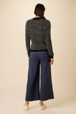 Campbell Organic Cotton Sweater - Black And Ivory 6 Campbell Organic Cotton Sweater - Black And Ivory -AGOLDE Style 0617 Campbell Black Ivory 3