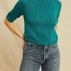 Jude Short Sleeve Wool Sweater - Jadeite - ReAmour