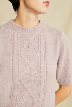 Jude Short Sleeve Wool Sweater - Quartz -AGOLDE Style 0618 Jude Quartz 0433 Web f8dbe912 a895 4884 bf8b f223e61d887d