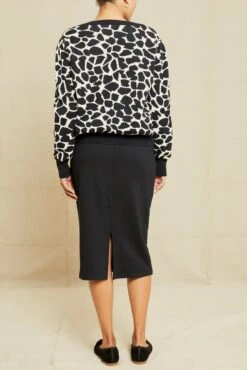 Tessa Organic Cotton Cardigan - Cobblestone Dot -AGOLDE Style 0619 Tessa Cobblestone Print 12696 web c2de4a4d 334e 404a 8d74 4bbd44ae1139