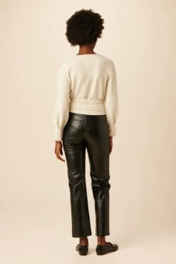 Joni Nouveau Fleece Top - Oatmeal -AGOLDE Style 0624R1 Joni Oatmeal 3