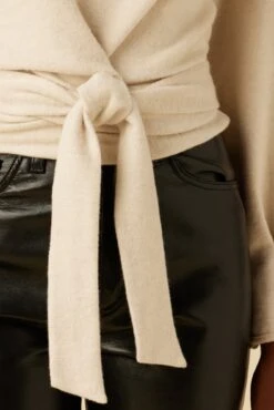 Joni Nouveau Fleece Top - Oatmeal -AGOLDE Style 0624R1 Joni Oatmeal 4