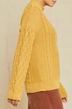 Demiah Organic Cotton Sweater - Gold - ReAmour -AGOLDE Style 0652 Demiah Gold 15161 web 31a119fd dbad 4250 abdd 19909692167e