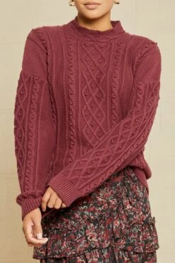 Demiah Organic Cotton Sweater - Zinfandel - ReAmour