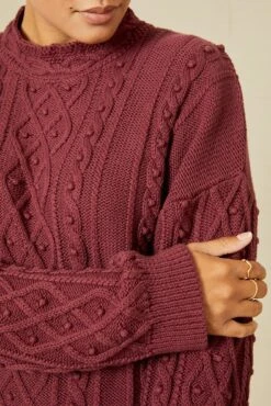 Demiah Organic Cotton Sweater - Zinfandel - ReAmour -AGOLDE Style 0652 Demiah Zinfandel 15455 web c6387e3d fd52 45d4 9ec6 a96c02ffc654