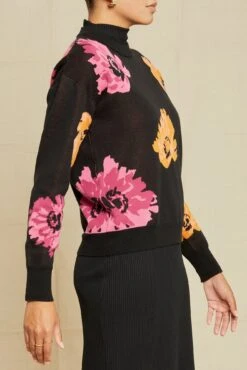 Bloom Organic Cotton Sweater - Floral Jacquard - ReAmour -AGOLDE Style 0667 Bloom Bold Floral Jacquard 15030 web e00431dc 704c 48d5 ab57 4747621b97fc