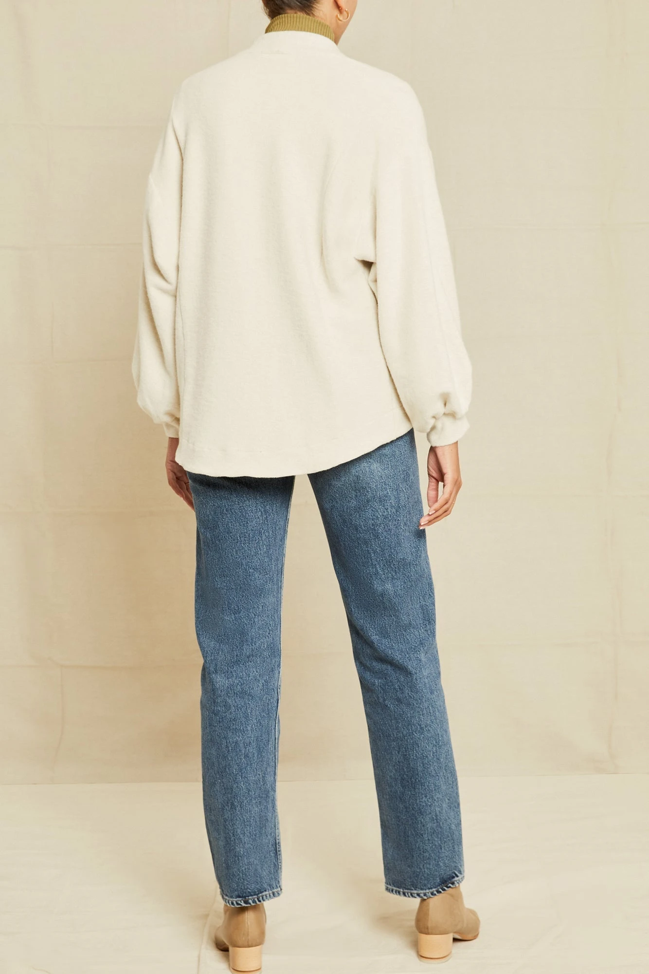 Anna Fleece Cardigan - Oatmeal - ReAmour 3 Anna Fleece Cardigan - Oatmeal - ReAmour - Image 3