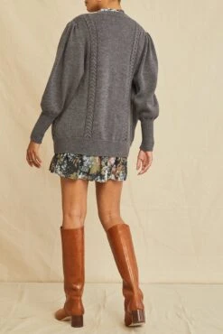 Oui Wool Cardigan - Dark Grey -AGOLDE Style 0702 Oui Dark Grey 4998 web 3ea5db97 c193 4f31 b9c2 388e16606837